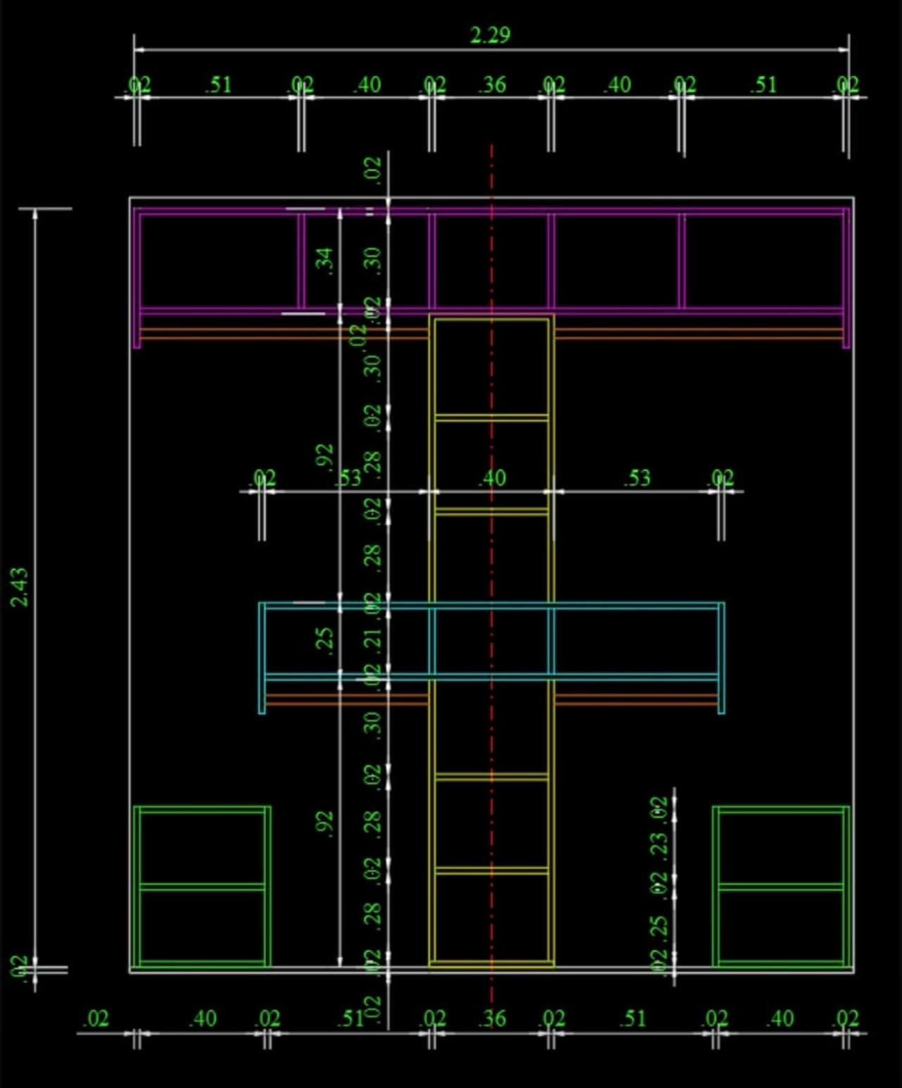 Plan AutoCAD armoire